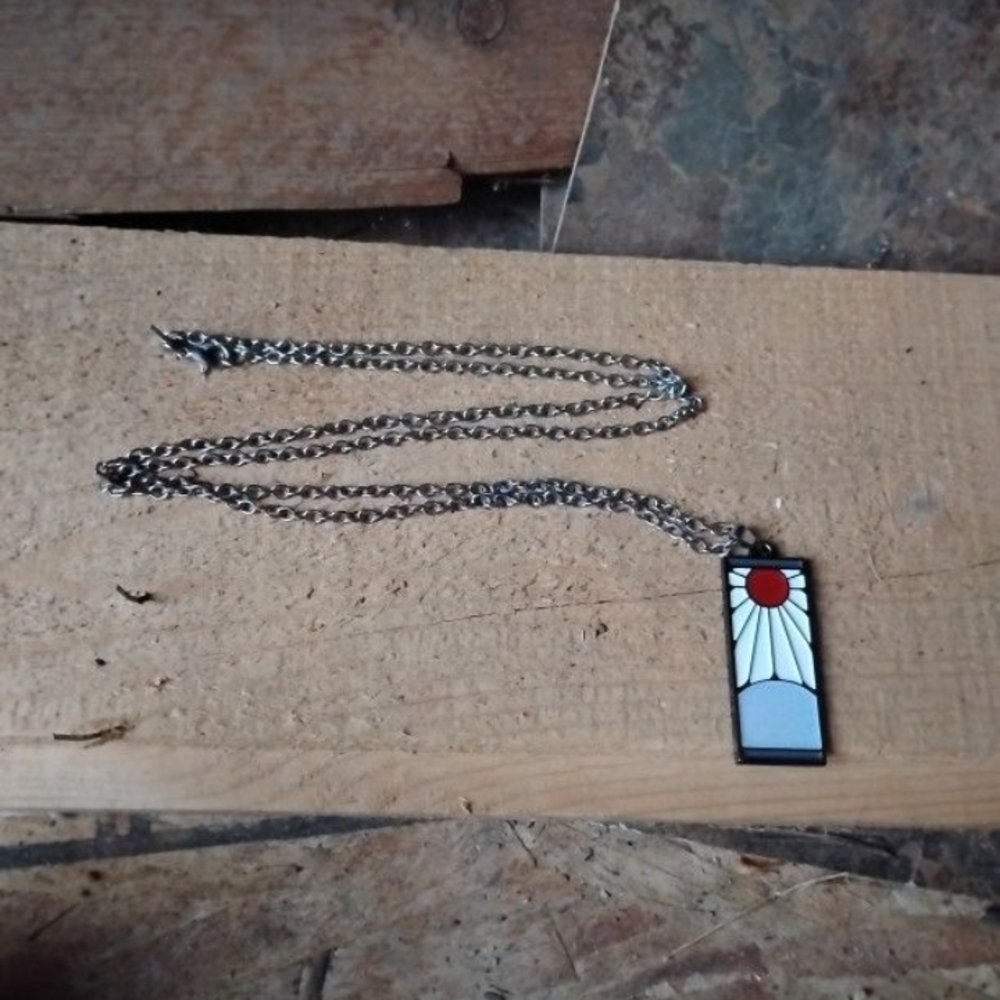 Tanjiro Earrings Necklace with Chain